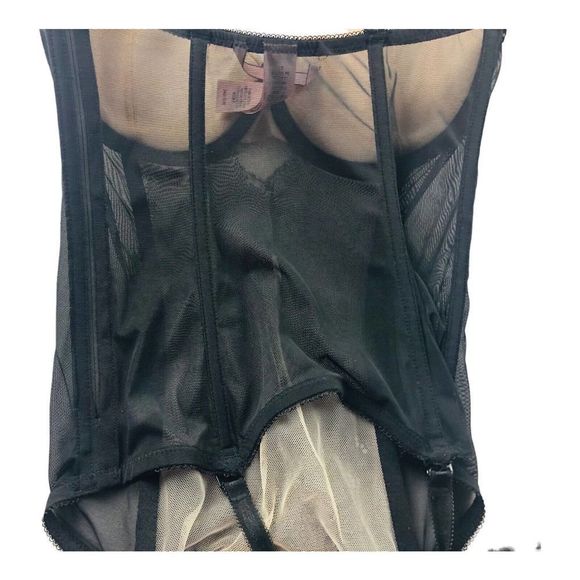 2067 Victoria Secret 34D Cami Chemise Dress Lingerie Push Up Bra Lace Bows - Picture 4 of 6